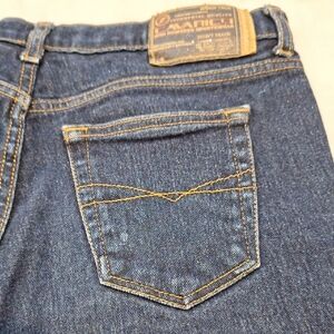 Vintage Z Cavaricci Flare 90s Glitter Midrise Denim Jeans Rock N‎ Roll Sz 9 = Sm